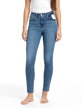 High-Rise Skinny Jeans in Medium Blue Wash